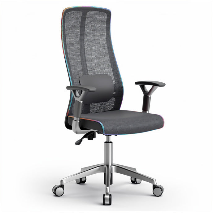 **Ergonomische Bureaustoel met Verstelbare Armleuningen en Hoogte**