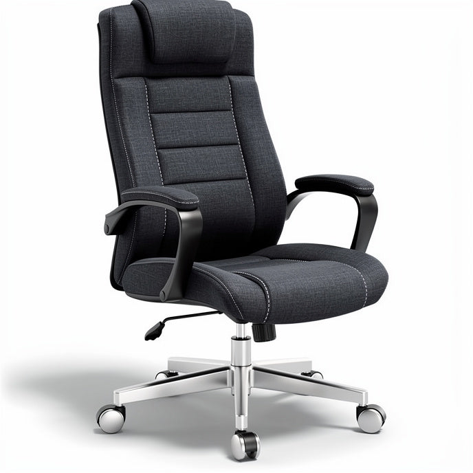 **Ergonomische bureaustoel met verstelbare armleuningen en wieltjes**